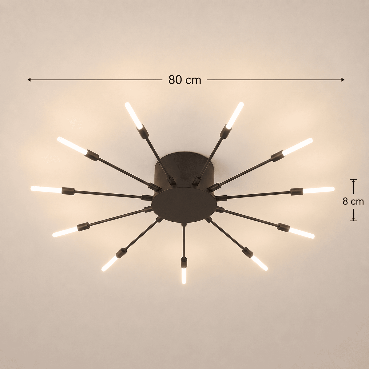 Black Sputnik Ceiling Light - image 3