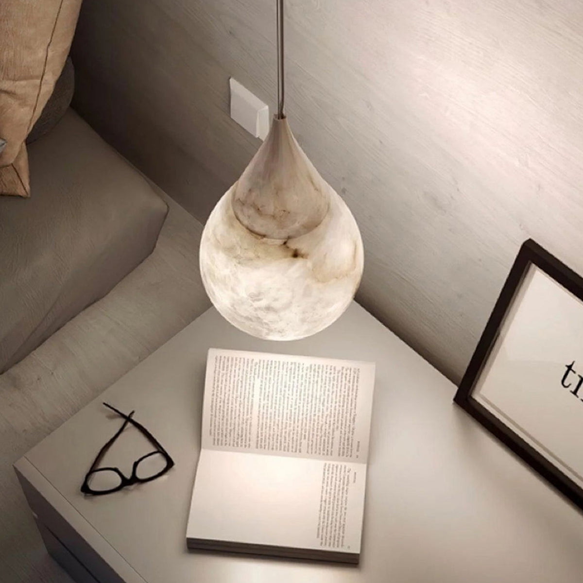 Marble Teardrop Pendant Light - image 8