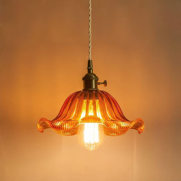 Orange Glass Pendant Light