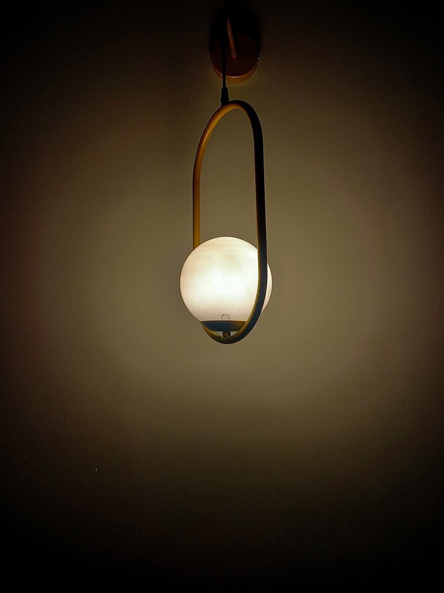 Wall light on