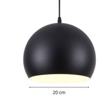 Suspension boule metal noir view 4