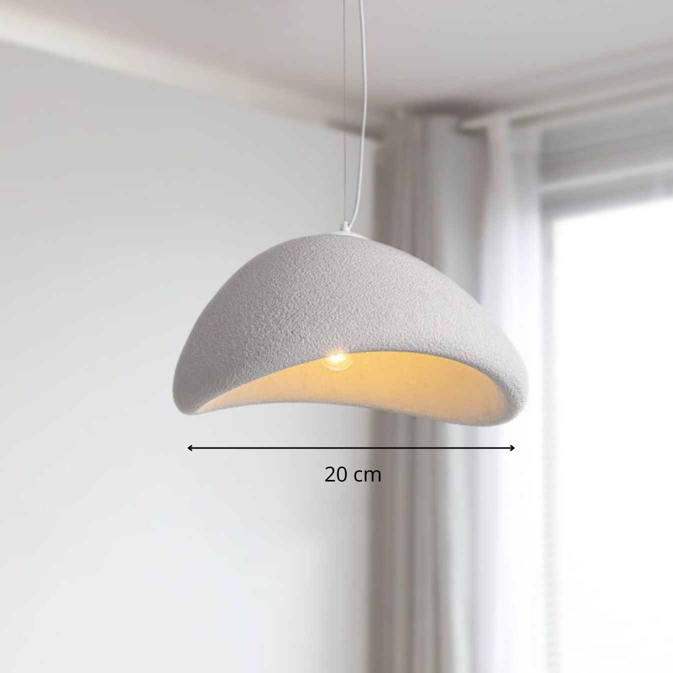 White Terracotta Pendant Light view 15