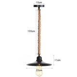 Lampe corde suspension industrielle view 2