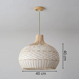 Suspension rotin blanc view 2