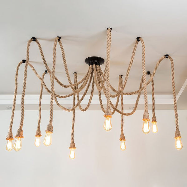 Hemp Rope 12 Light Pendant