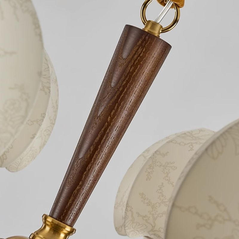 3 Light Brass Chandelier view 5