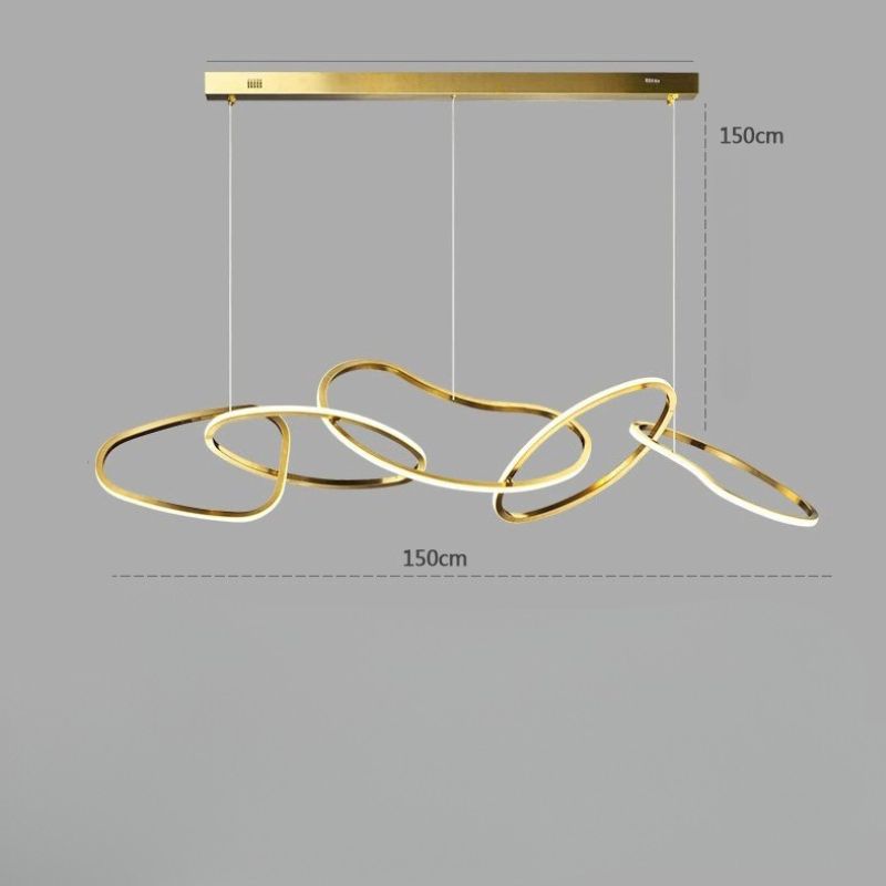 Suspension design LED ruban ondulé view 3