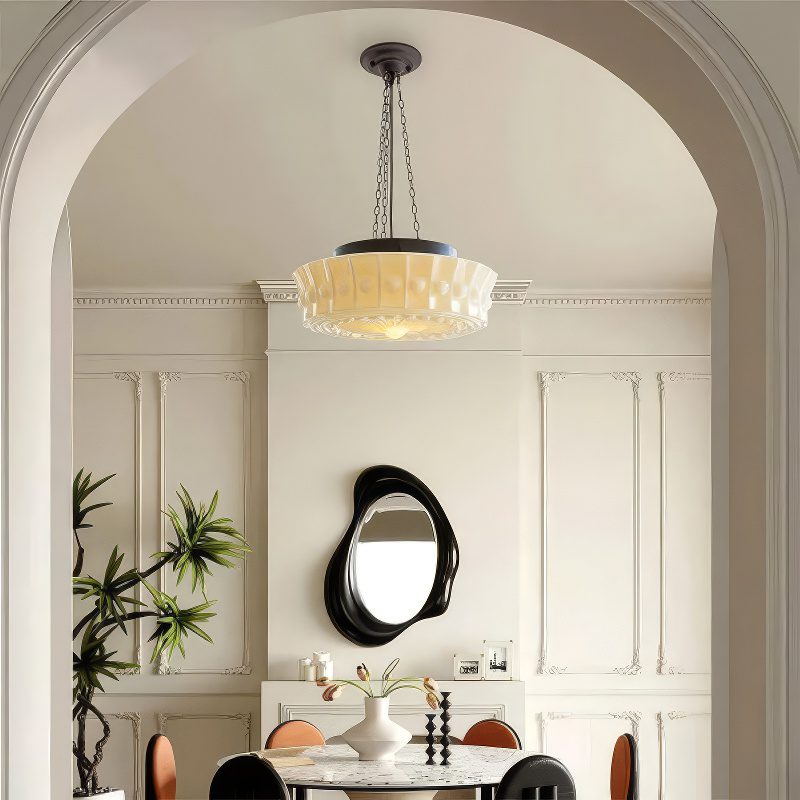 Art Deco Opaline Pendant Light