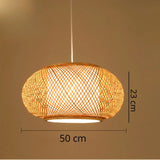 Suspension rotin bambou view 3