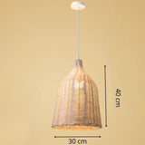 Suspension rotin chambre view 3