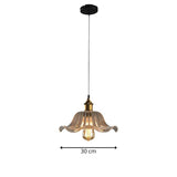 Suspension vintage année 30 verre laiton view 8