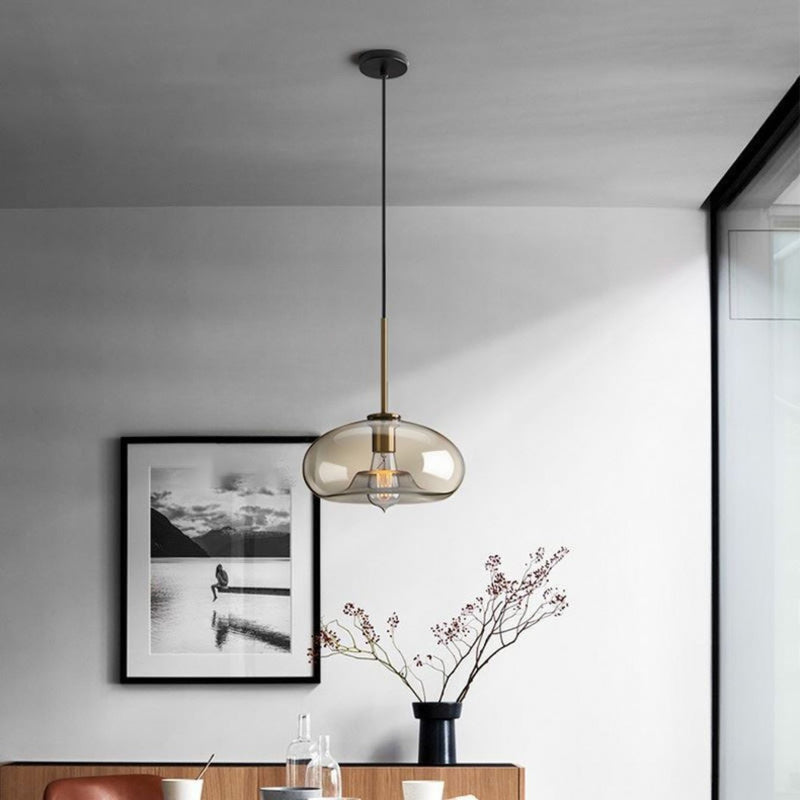 Brass Glass Pendant Light