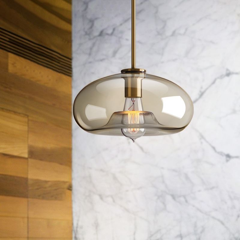 Suspension laiton et verre design view 3
