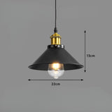 Abat jour suspension metal noir laiton view 2