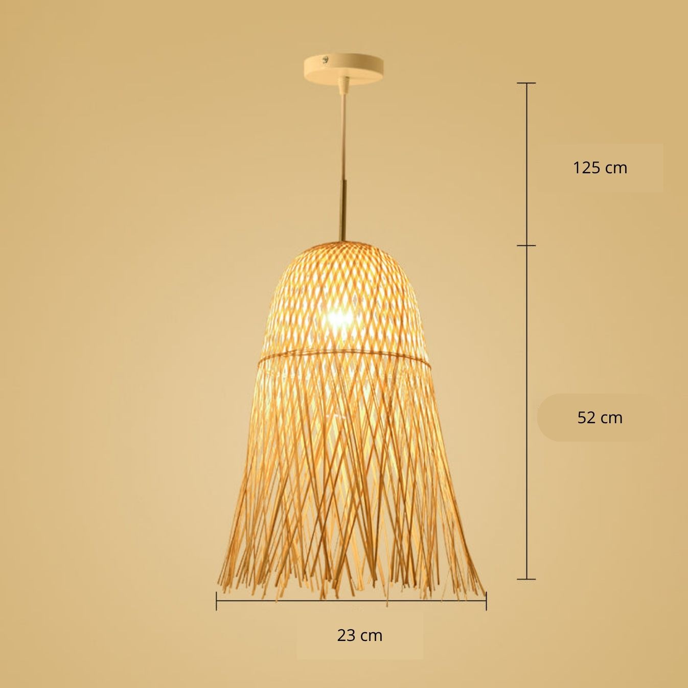 Suspension paille rotin view 7