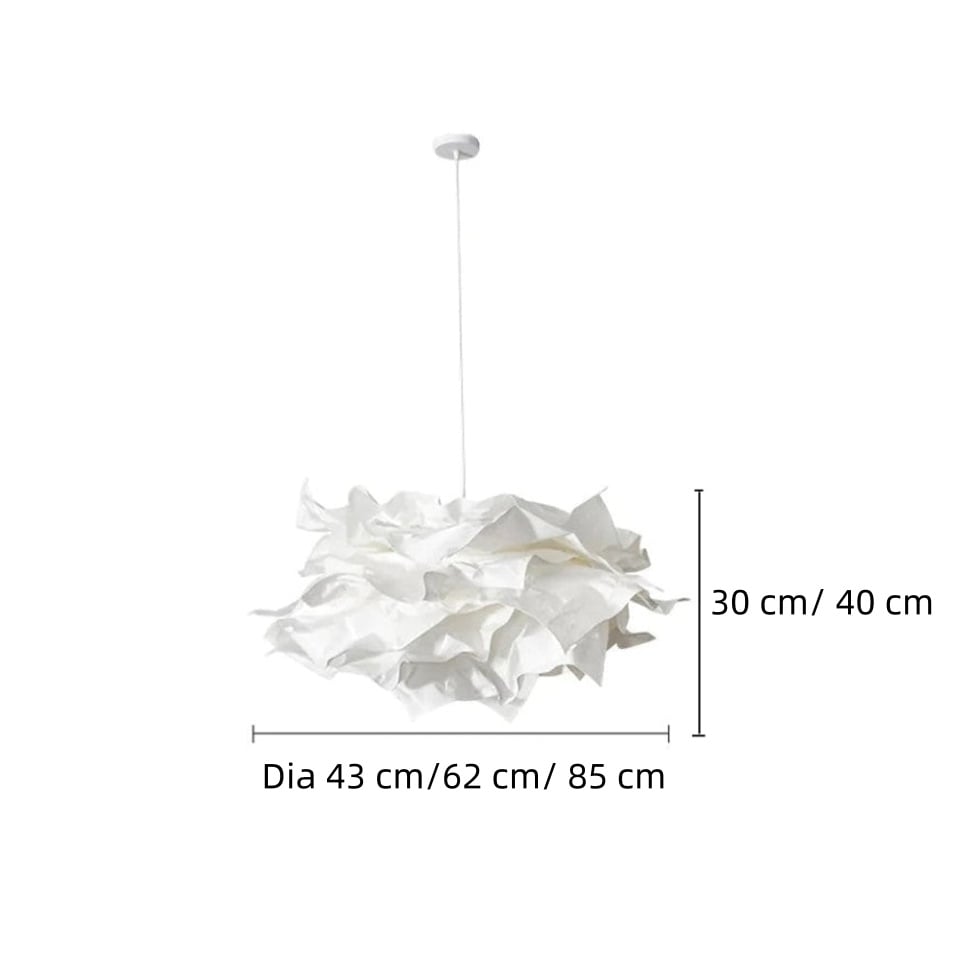 Suspension fleur papier froissé view 2
