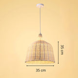 Suspension rotin chambre view 4