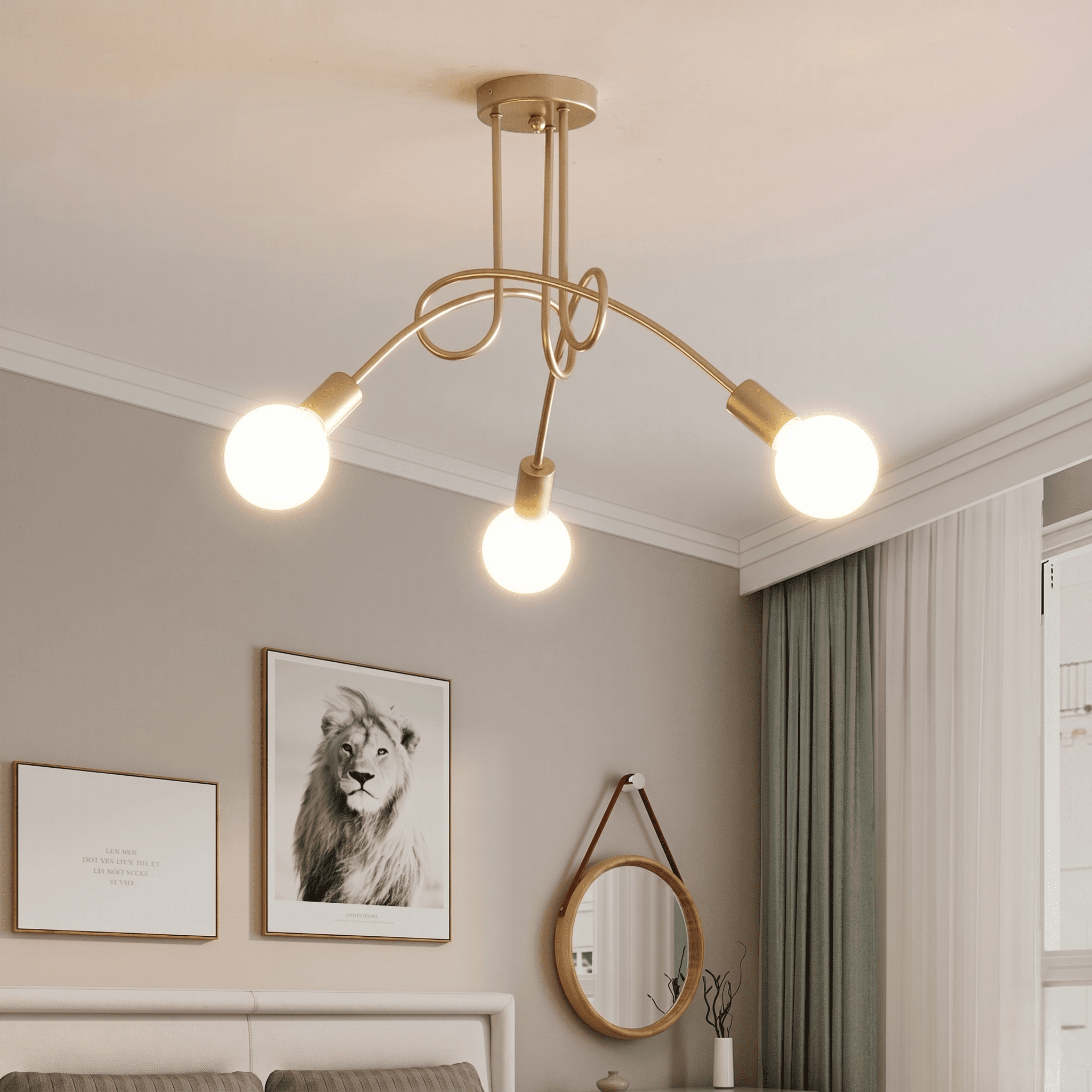 3 Arm Ceiling Light view 3