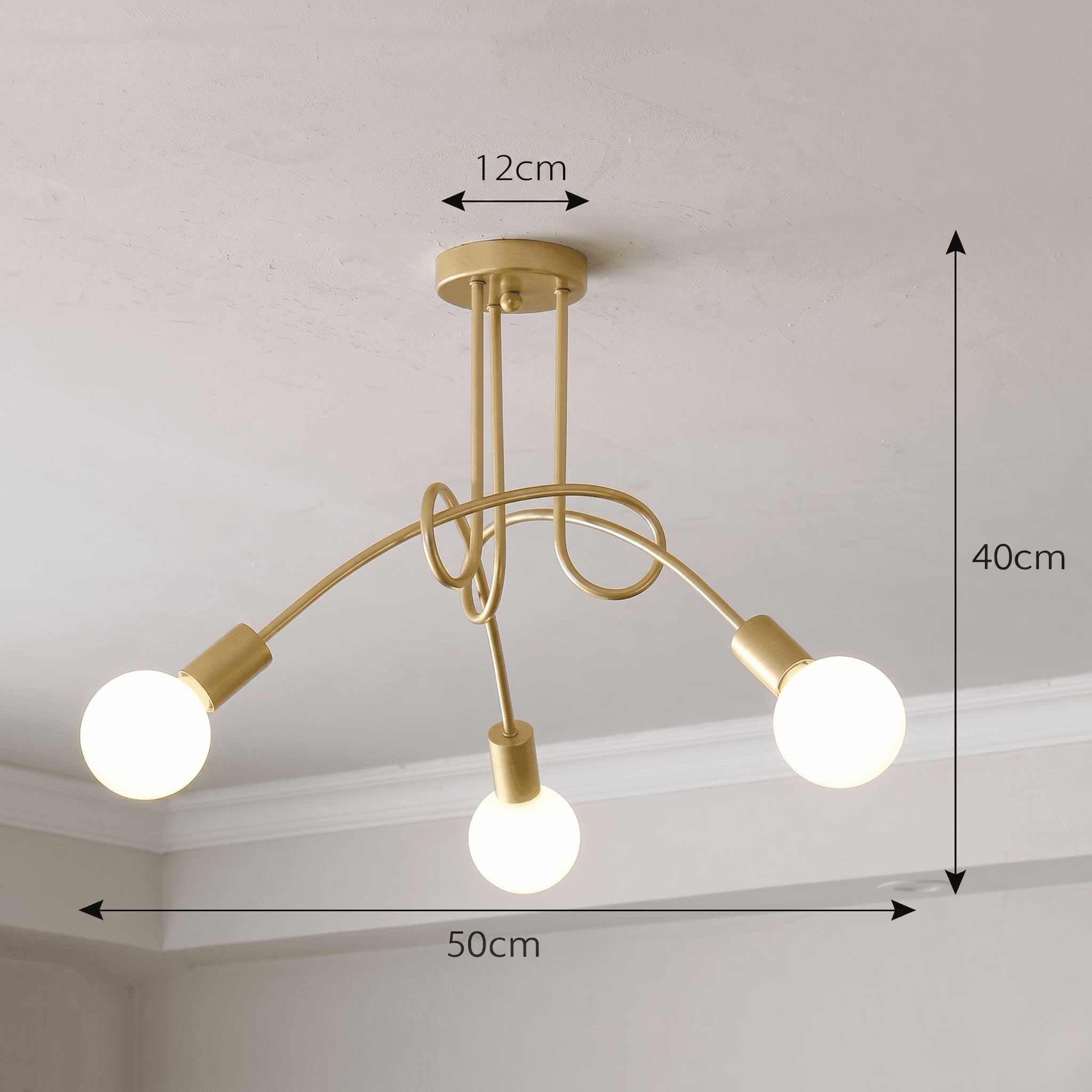 3 Arm Ceiling Light view 7