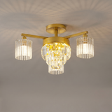 Crystal Glass 3 Arm Ceiling Light view 4
