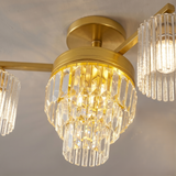 Crystal Glass 3 Arm Ceiling Light view 5