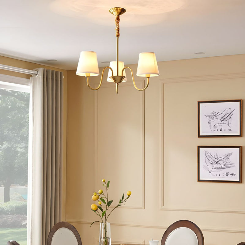 3 Arm Ceiling Light with Shades