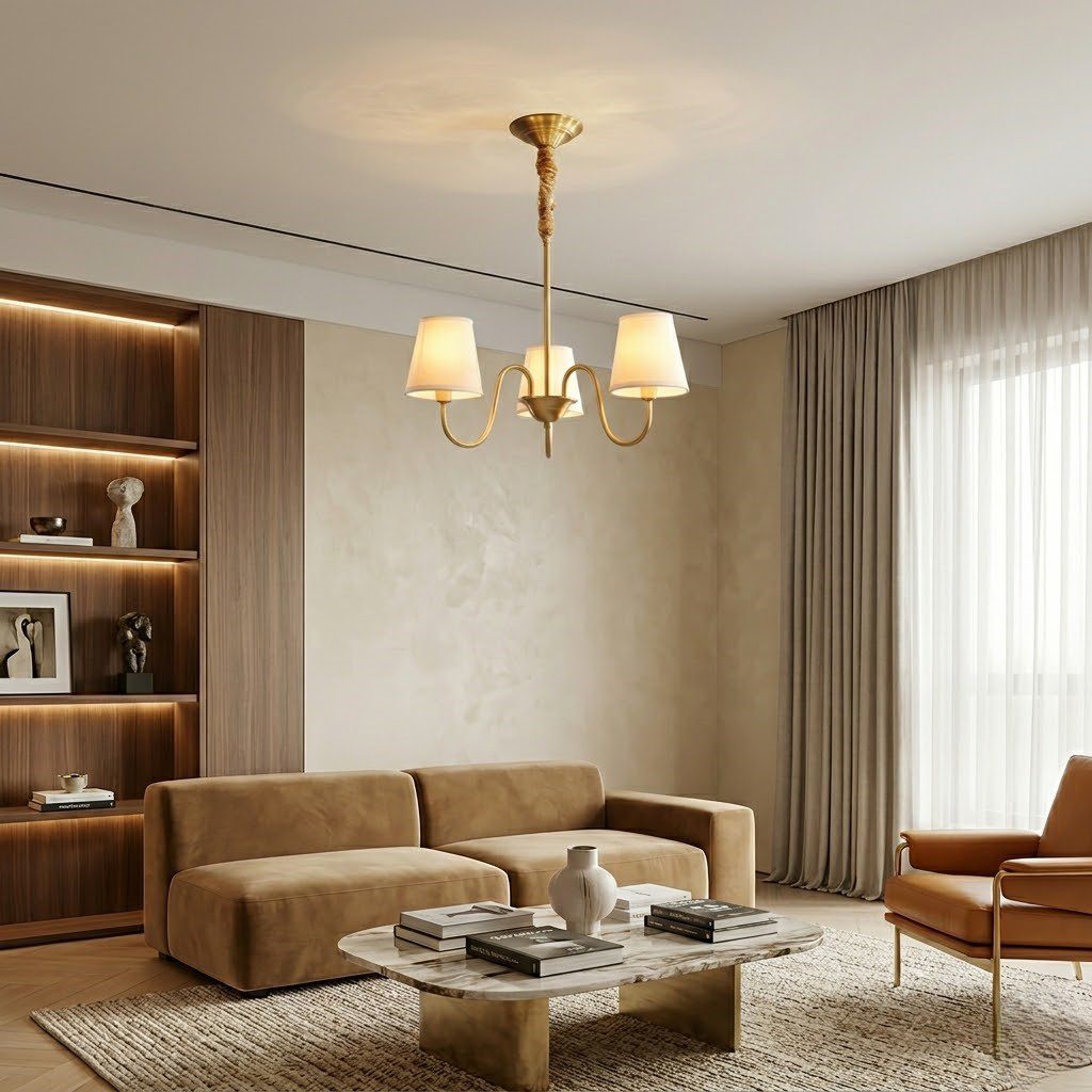 3 Arm Ceiling Light with Shades view 2