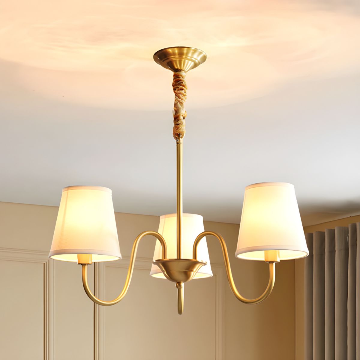 3 Arm Ceiling Light with Shades view 3