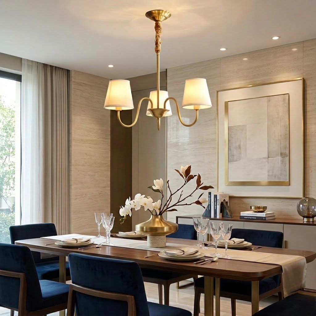 3 Arm Ceiling Light with Shades view 7