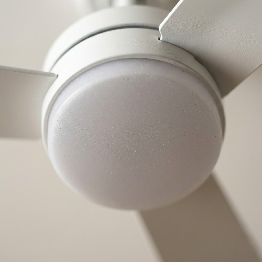 3 Blade White Ceiling Fan with Light view 2