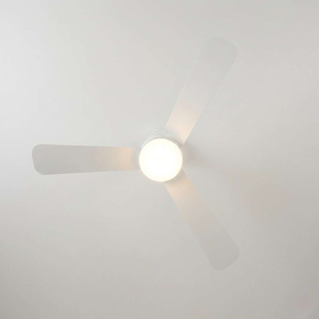 3 Blade White Ceiling Fan with Light view 6