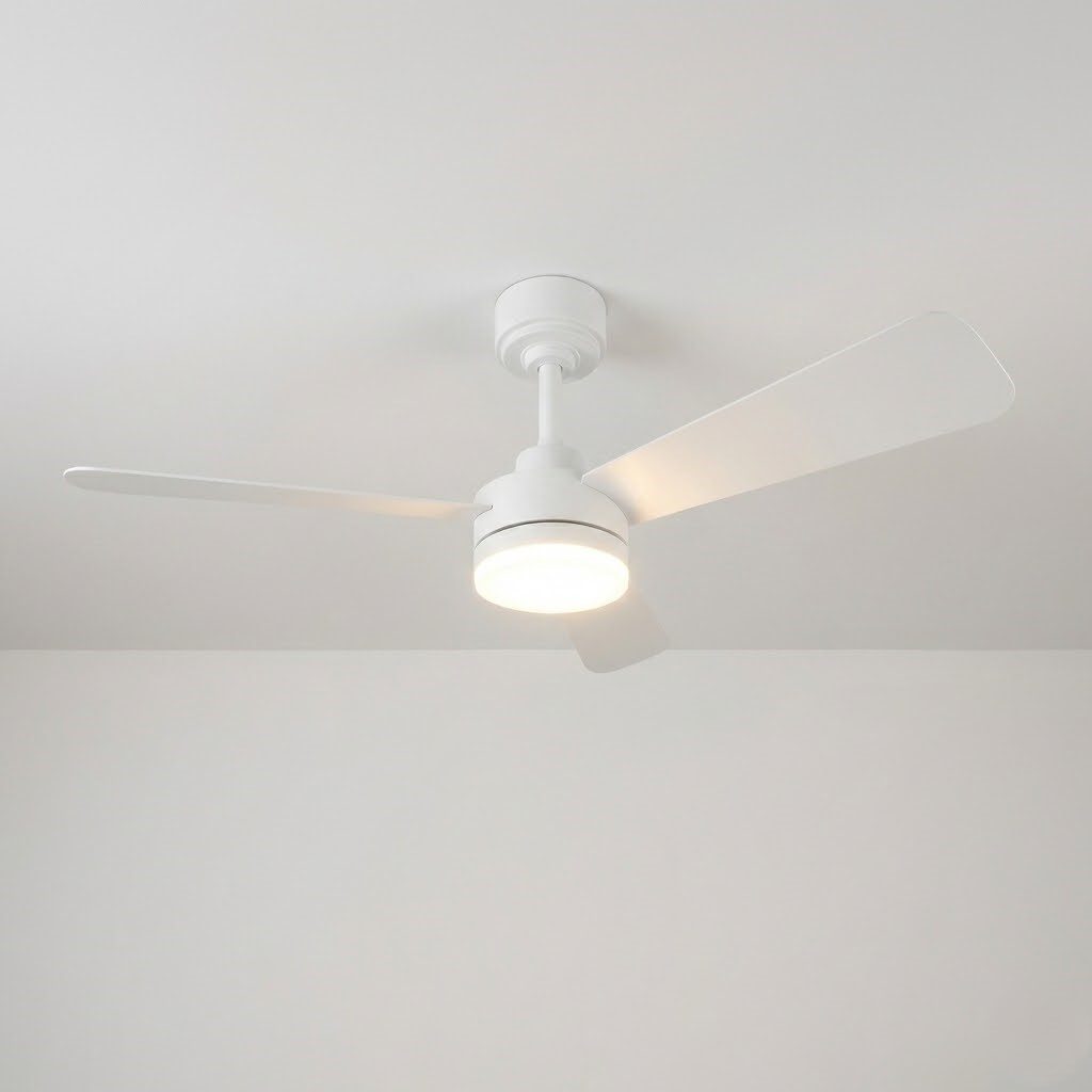 3 Blade White Ceiling Fan with Light view 8
