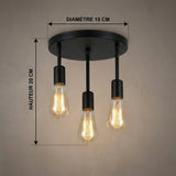 3 Bulb Ceiling Light view 2