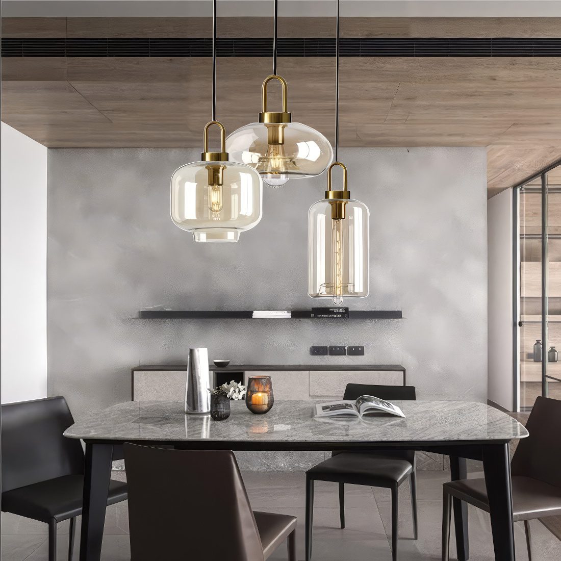 3 Bulb Pendant Light view 2
