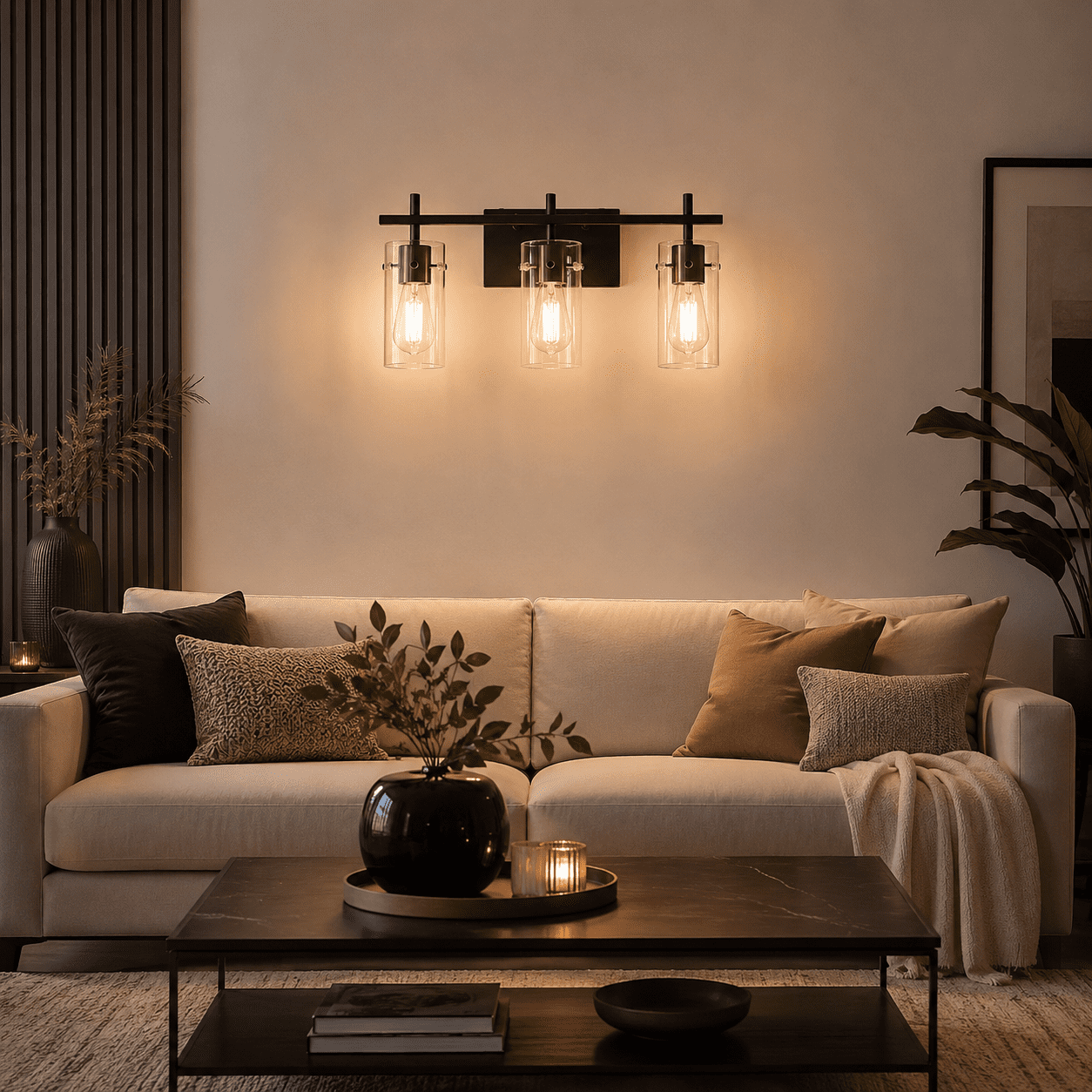 3 Bulb Wall Light view 2