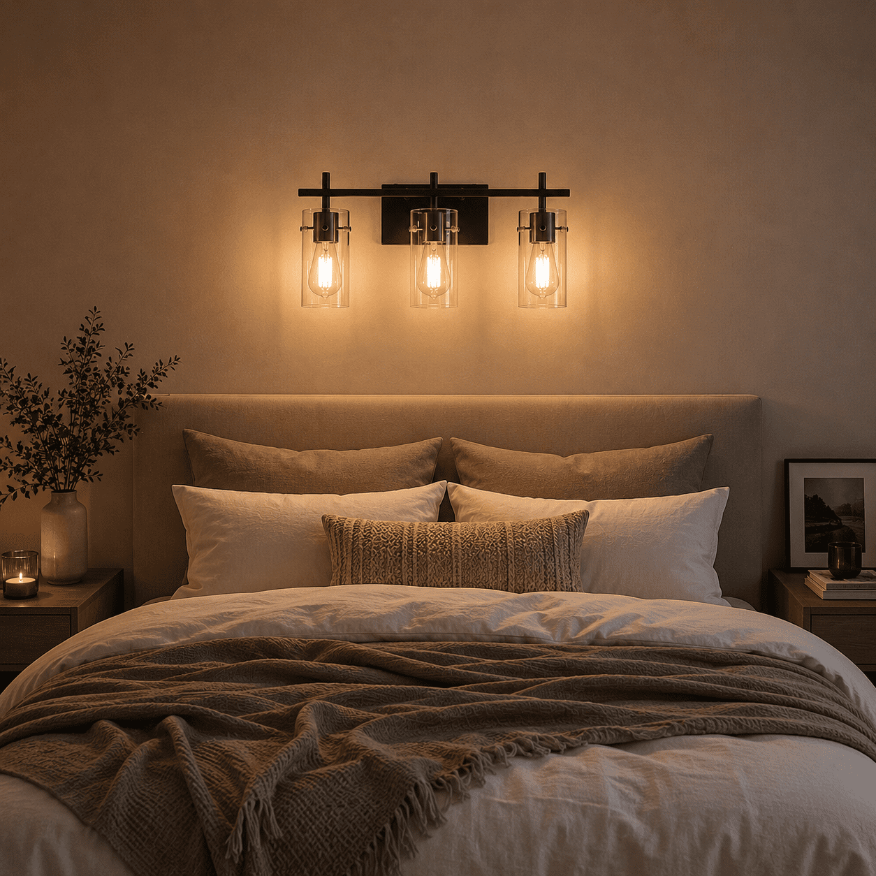 3 Bulb Wall Light view 5