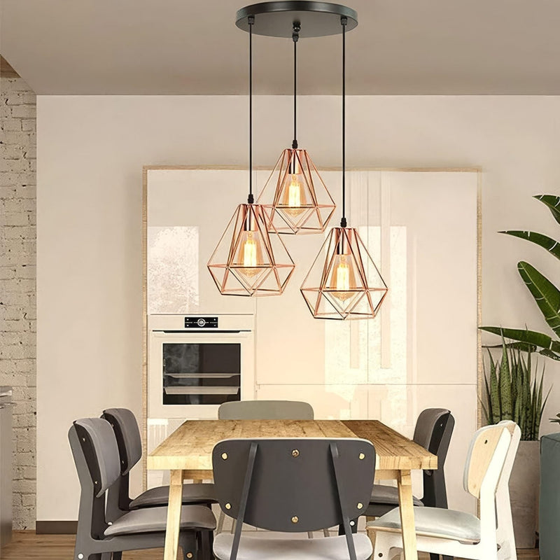 3 Copper Pendant Lights