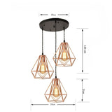 3 Copper Pendant Lights view 2