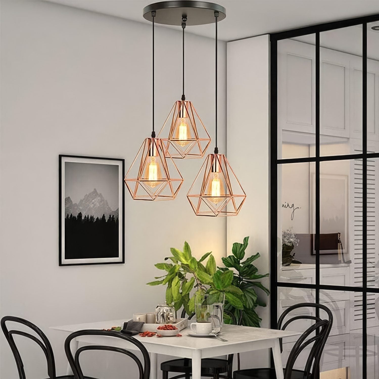 3 Copper Pendant Lights view 5