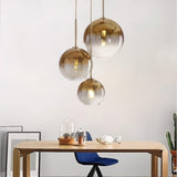 3 Globe Smoked Glass Pendant view 6