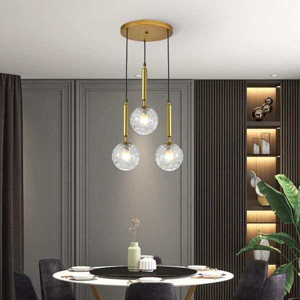 3 Glass Ball Pendant Light