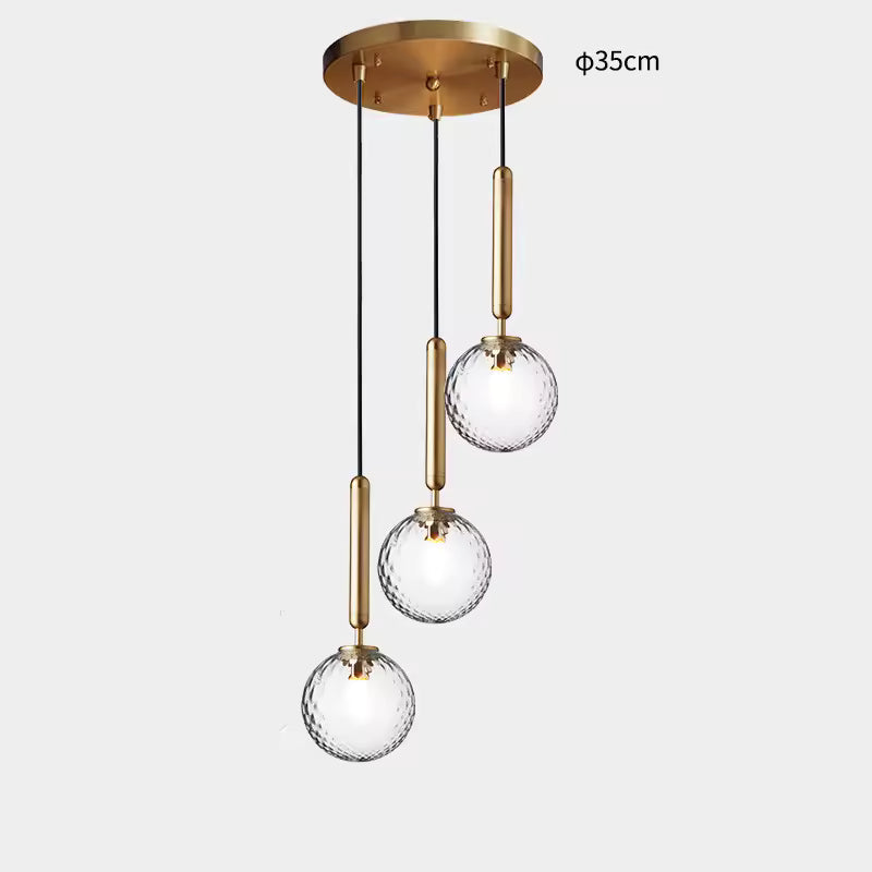 3 Glass Ball Pendant Light view 6