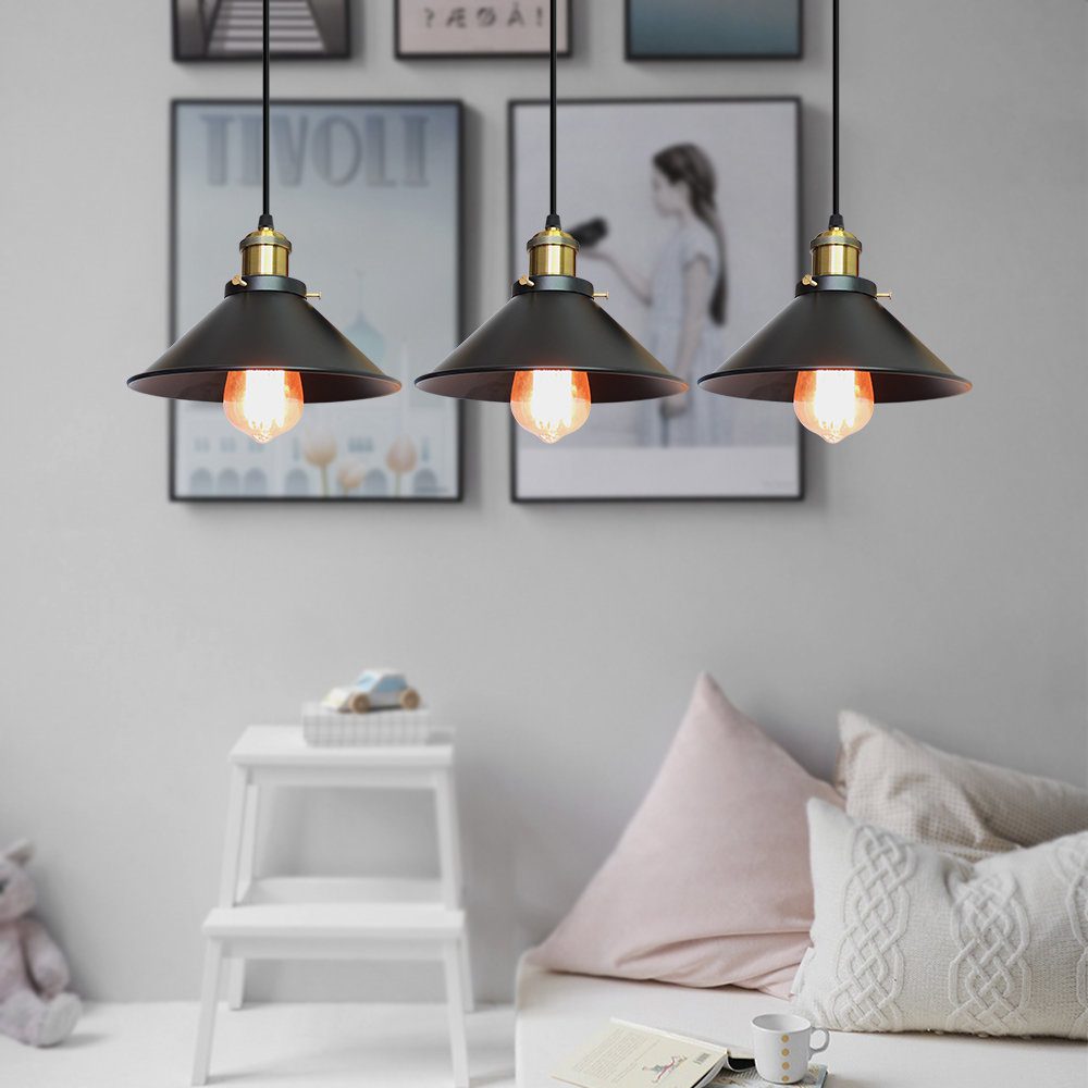 3 Light Bar Pendant Black view 6