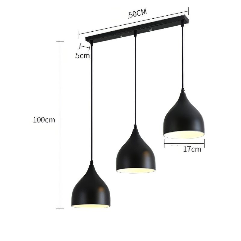 3 Light Bar Pendant Light view 5