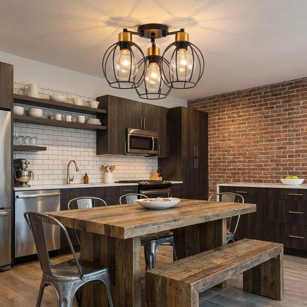3 Light Cage Ceiling Light
