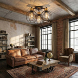 3 Light Cage Ceiling Light view 3