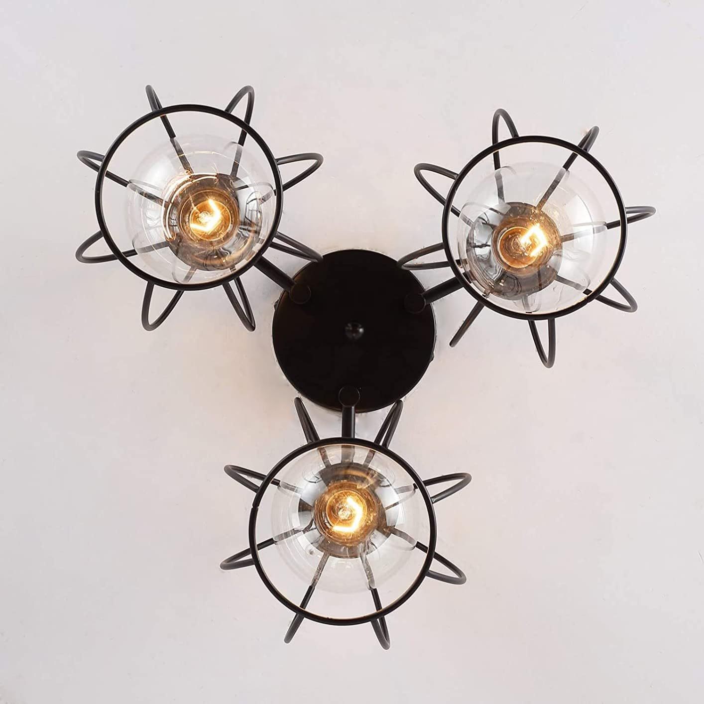 3 Light Cage Ceiling Light view 6