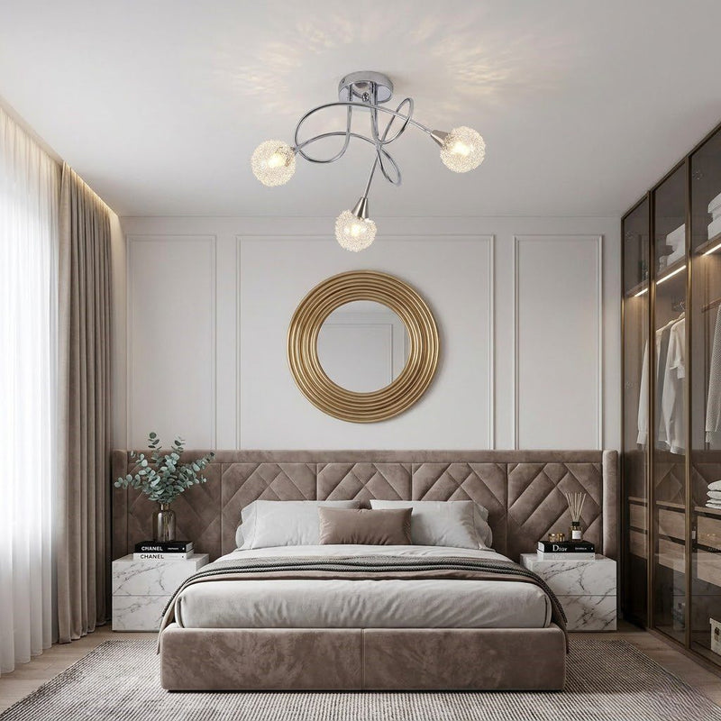 3 Light Chrome Ceiling Light