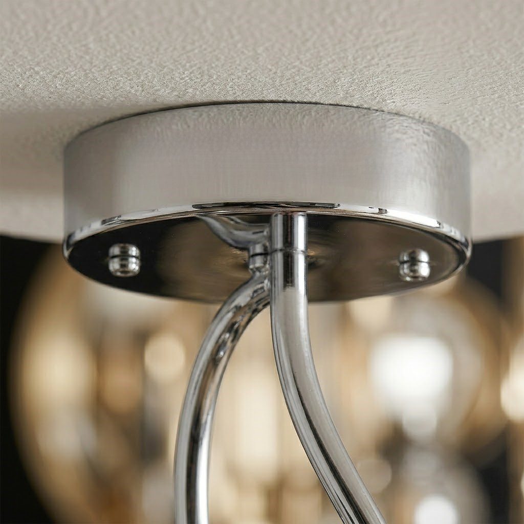 3 Light Chrome Ceiling Light view 6