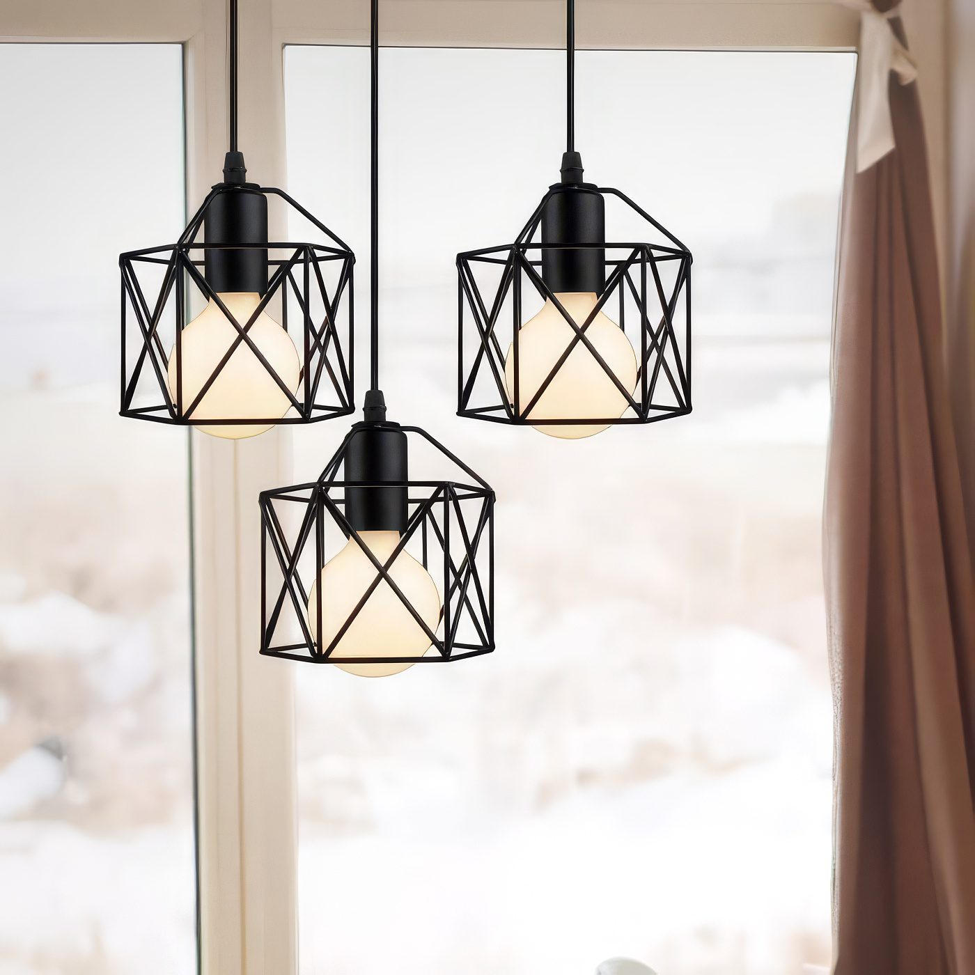 3 Light Cluster Pendant view 2